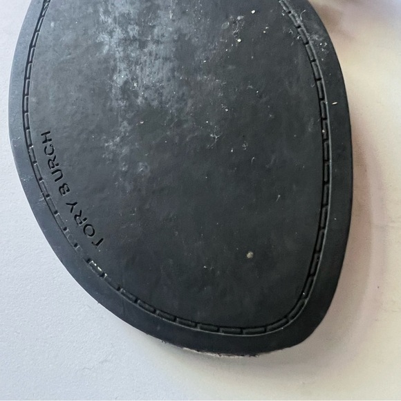 Tory Burch Miller Stamped Snake Print Leather Slip On Flat Sandals Women… - Picture 11 of 11